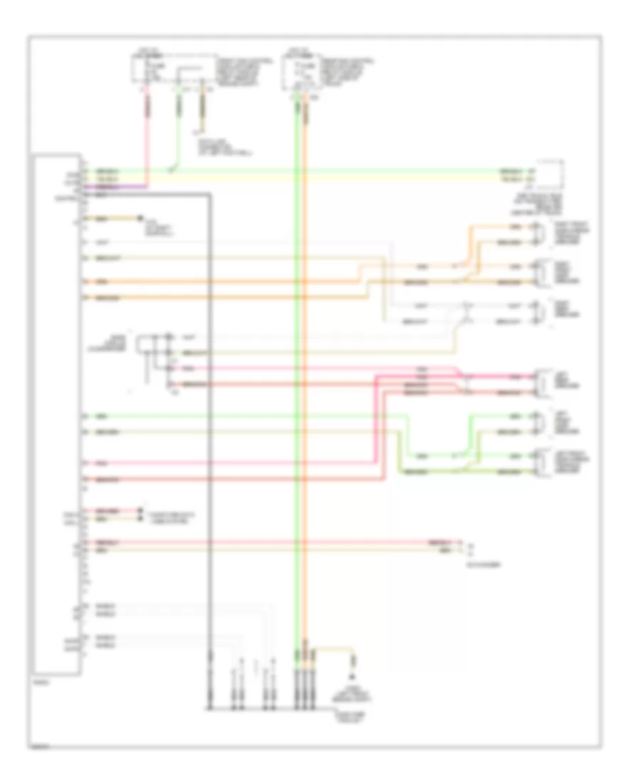 Radio Wiring Diagram, Except Convertible without Amplifier, without D2B Data Bus for Mercedes-Benz CLK500 2003