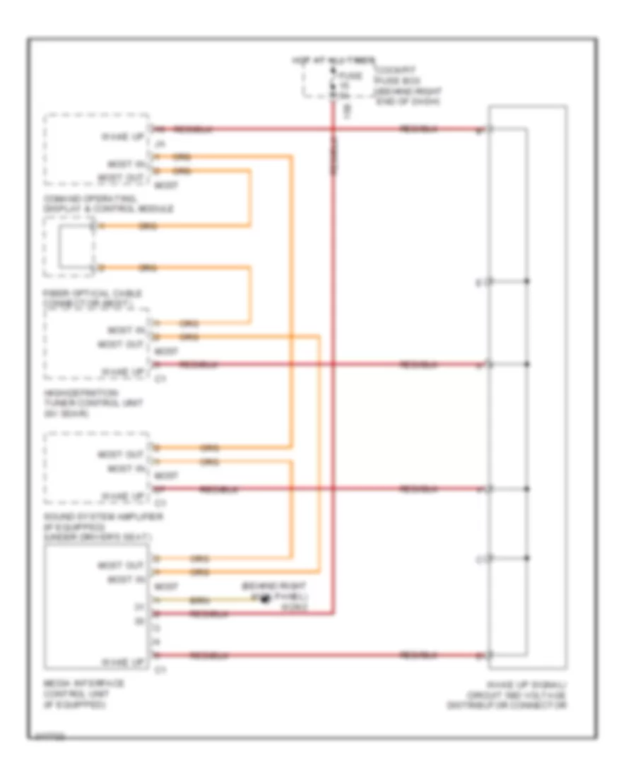 MOST Data Bus Wiring Diagram for Mercedes-Benz R350 2009