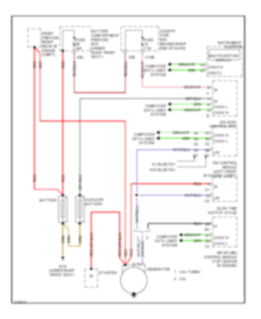 Charging Wiring Diagram for Mercedes Benz R350 2009