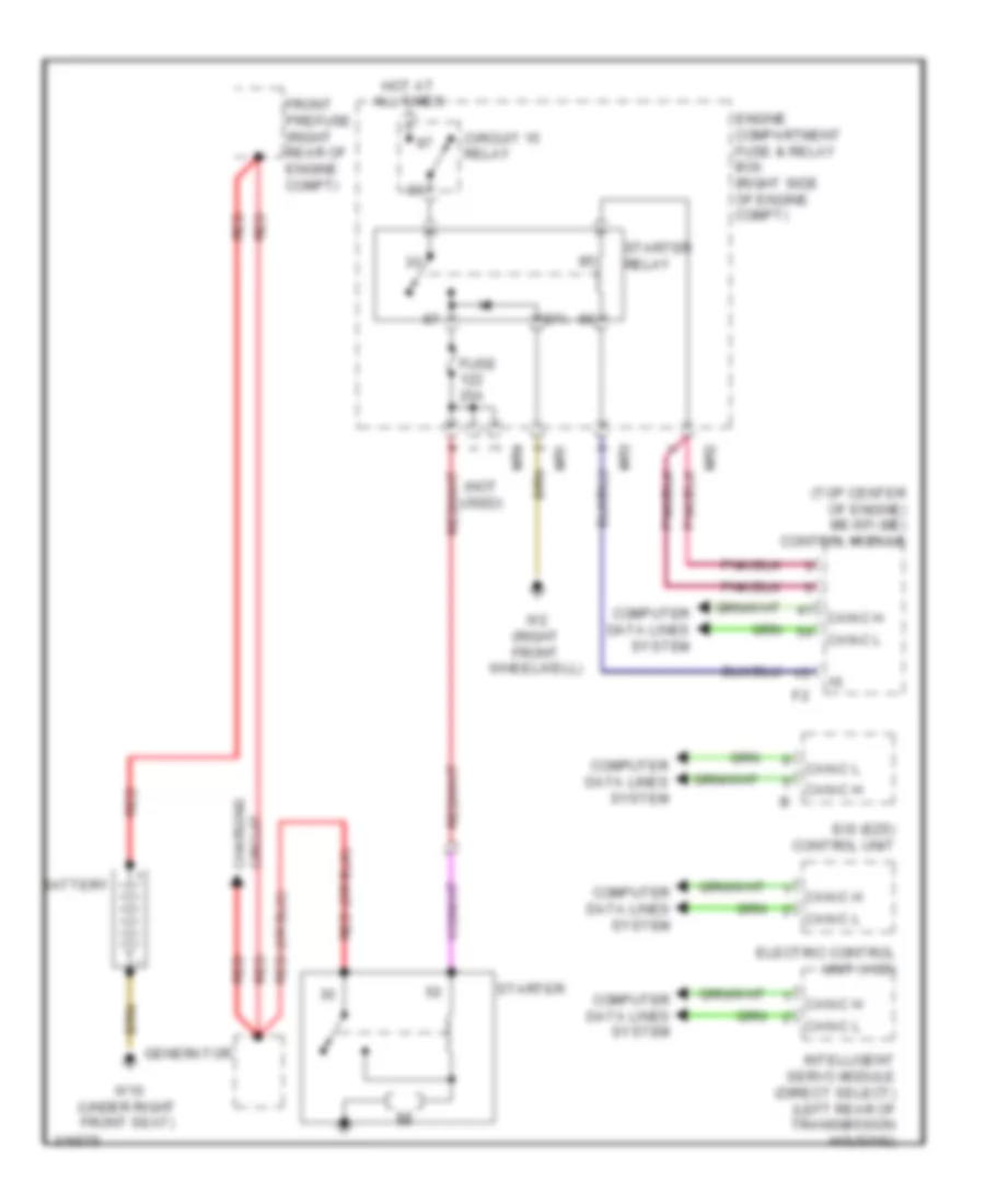 Starting Wiring Diagram for Mercedes-Benz R350 2009