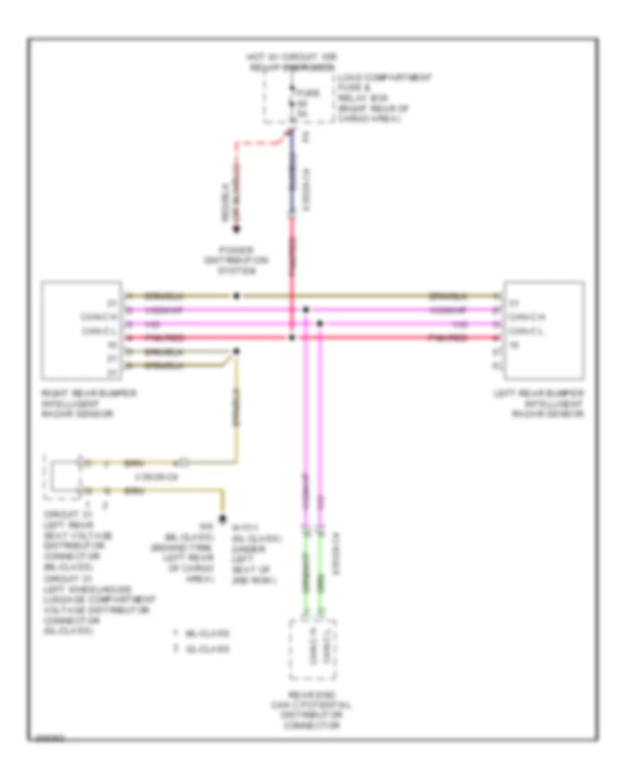 Blind Spot Information System Wiring Diagram for Mercedes Benz ML550 2011