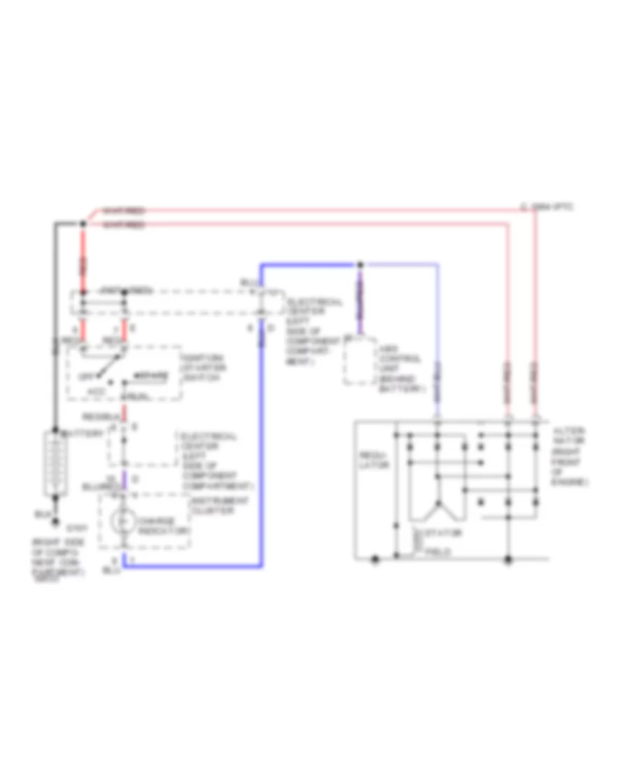 Charging Wiring Diagram for Mercedes Benz 190E 1990