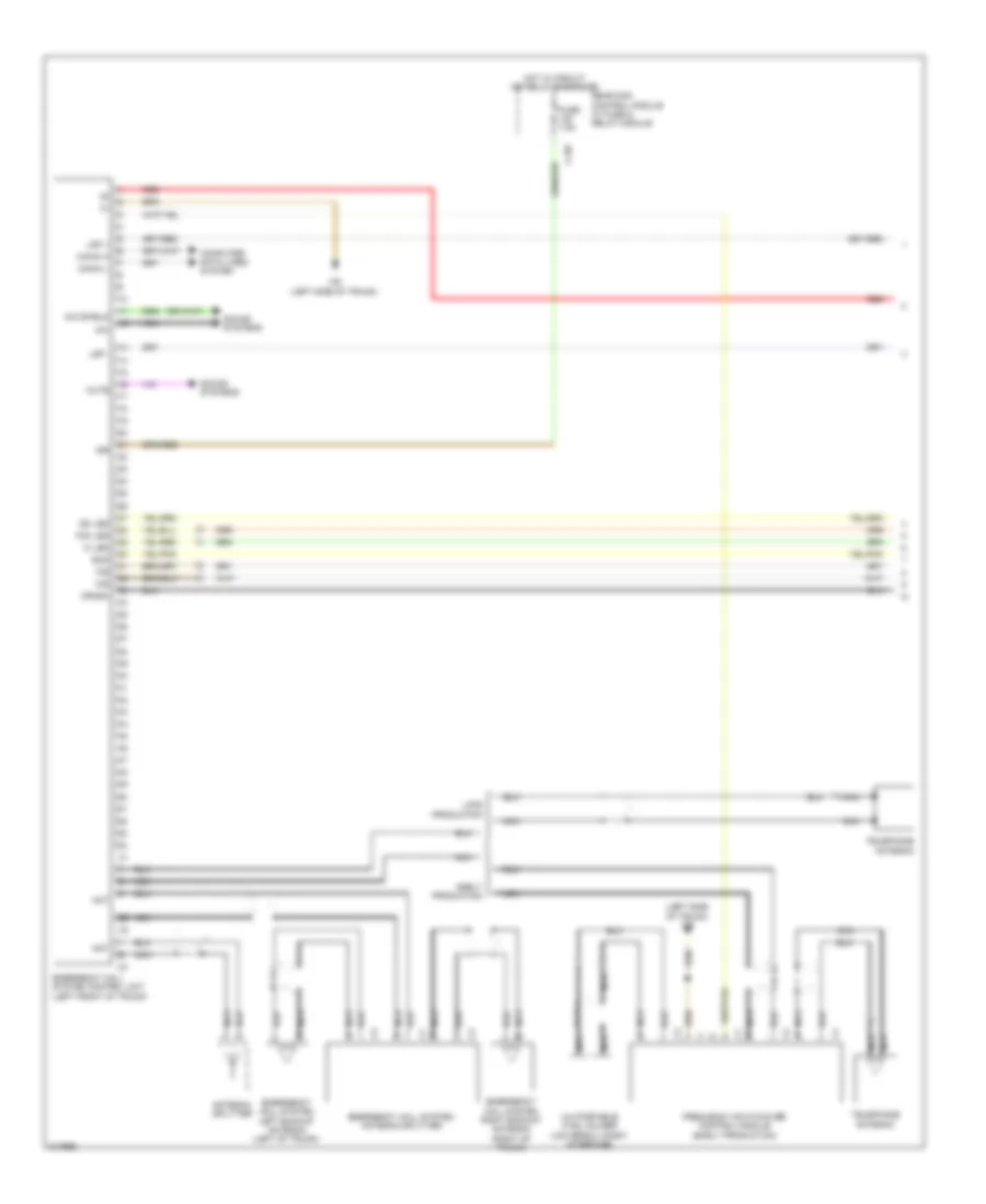 Emergency Call Wiring Diagram (1 of 2) for Mercedes-Benz S550 2009