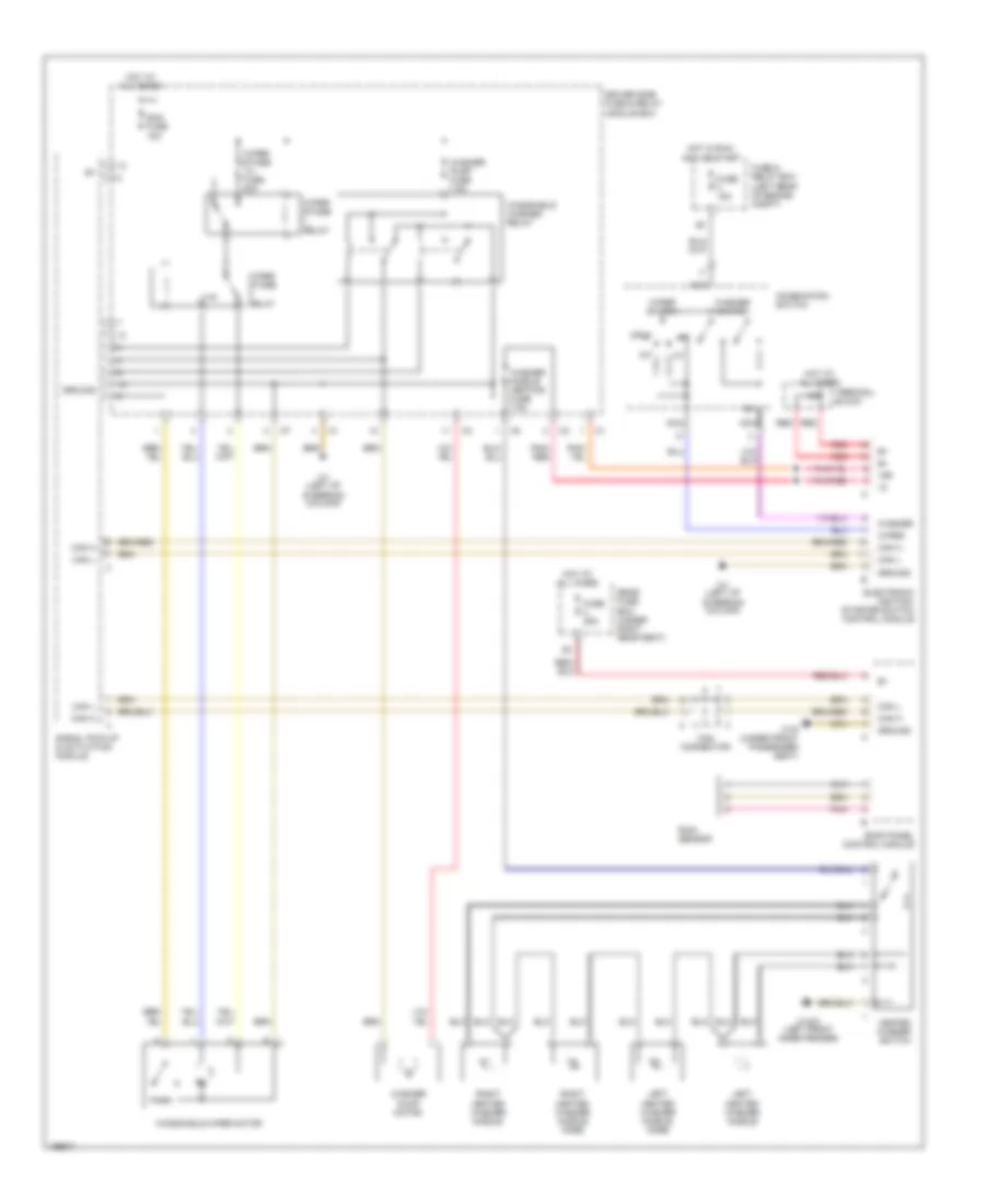 Front WiperWasher Wiring Diagram, Wagon for Mercedes-Benz E320 2003