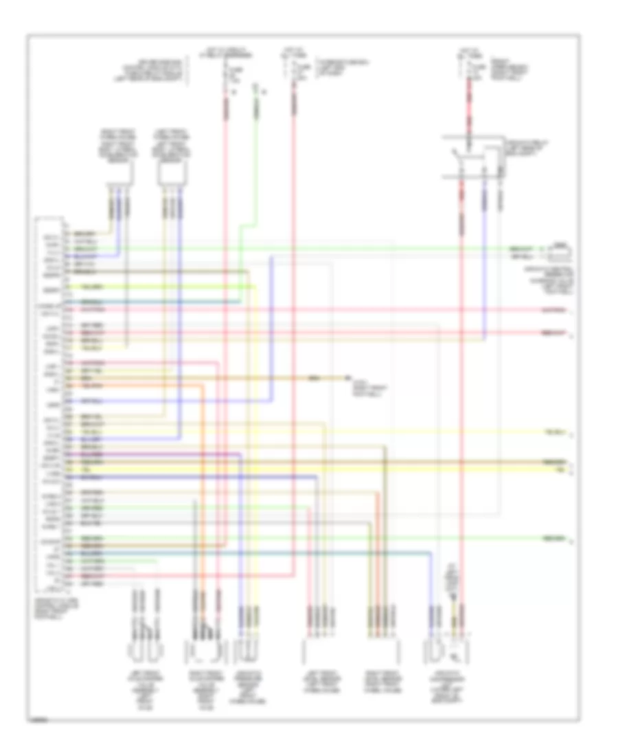 Electronic Suspension Wiring Diagram 1 of 2 for Mercedes Benz E320 2003