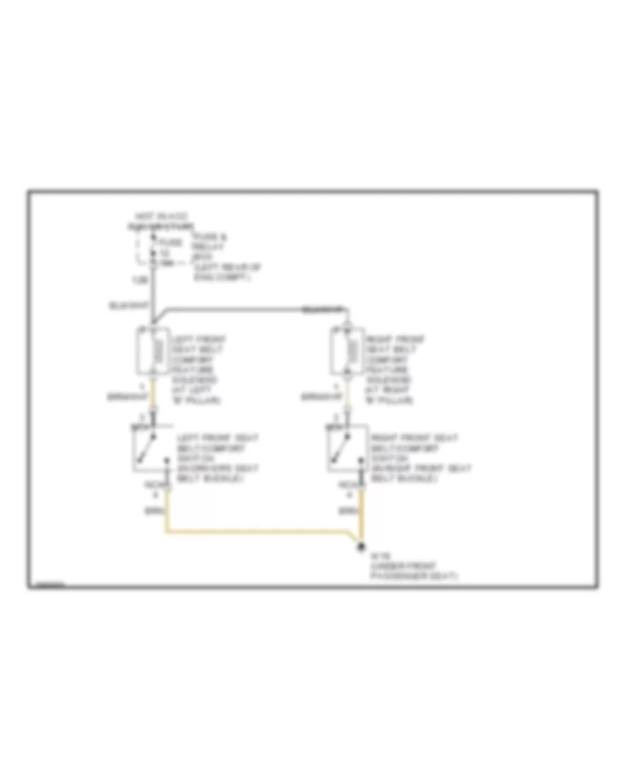 Seat Belt Comfort Feature Wiring Diagram, Wagon for Mercedes-Benz E320 2003