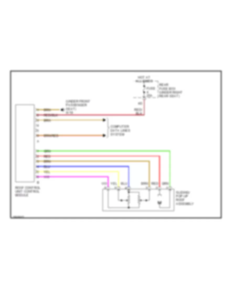 Power Top Sunroof Wiring Diagram Wagon for Mercedes Benz E320 2003