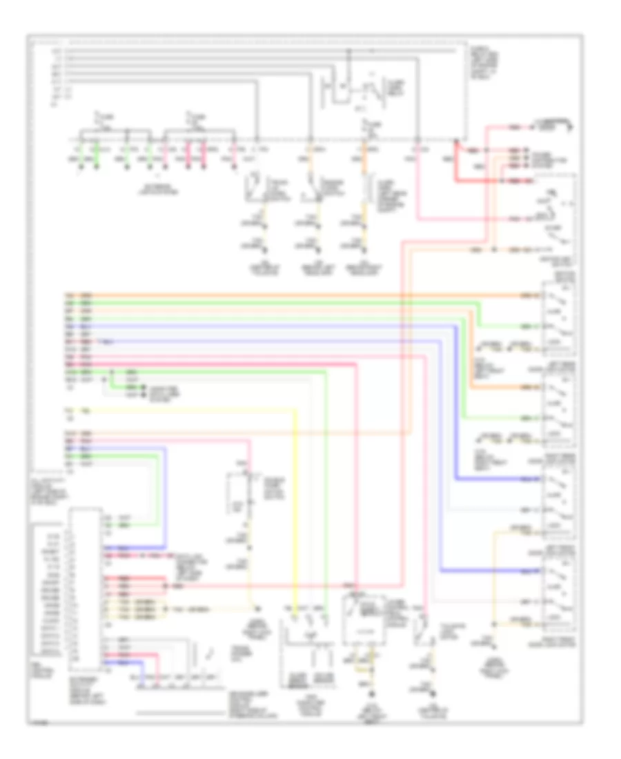 Anti-theft Wiring Diagram, without Auxiliary Alarm for Mercedes-Benz ML320 2002