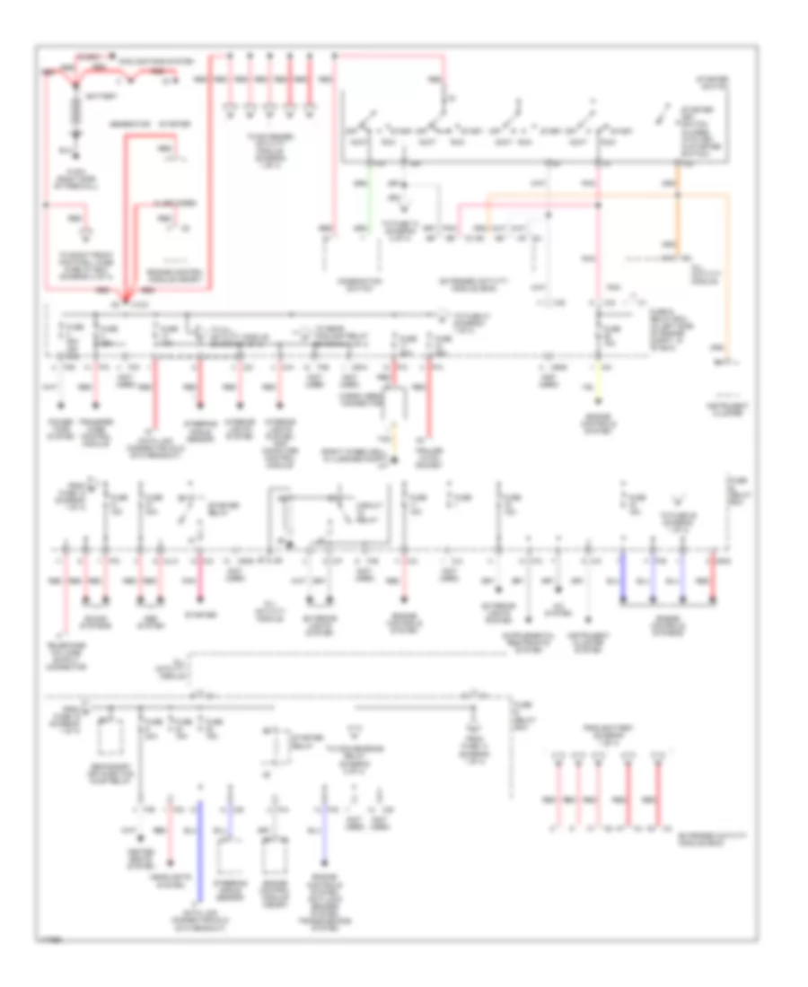 Power Distribution Wiring Diagram 1 of 4 for Mercedes Benz ML320 2002