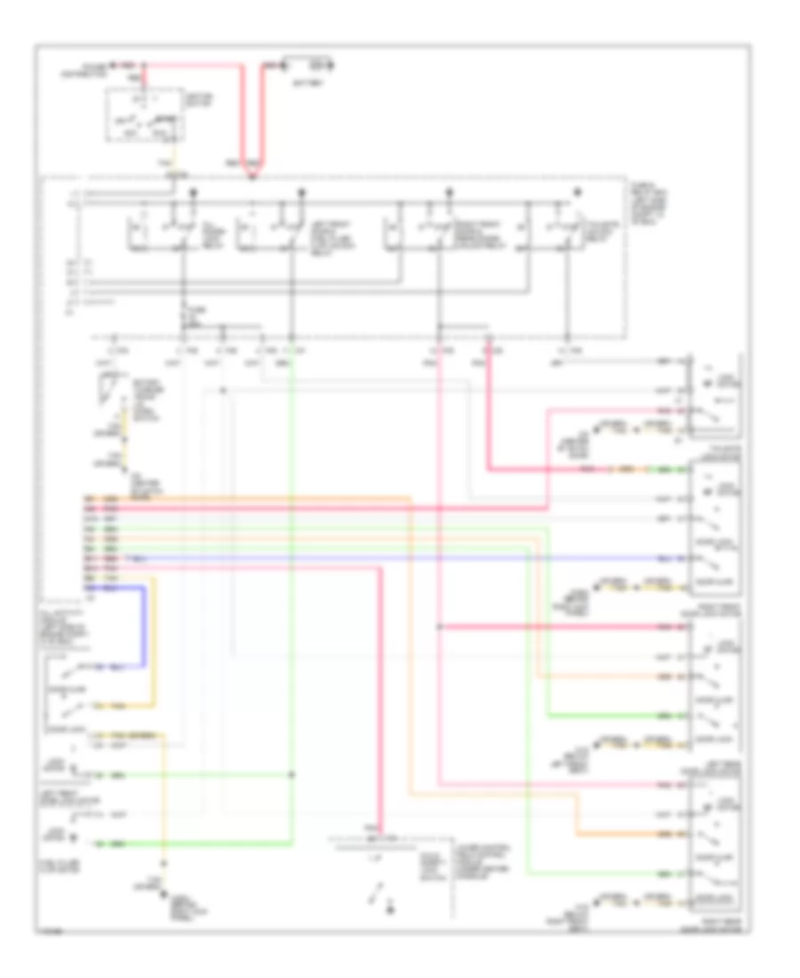 Power Door Locks Wiring Diagram for Mercedes Benz ML320 2002