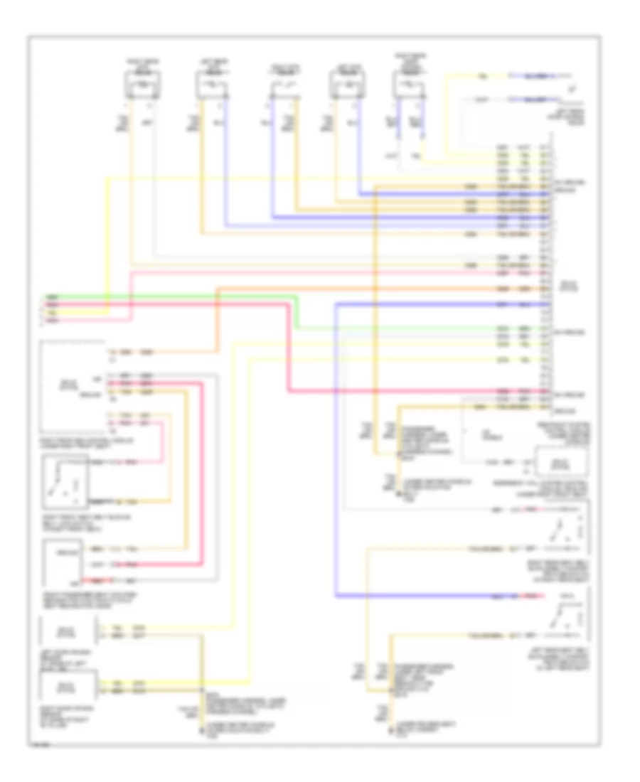 Supplemental Restraints Wiring Diagram, with Memory Seats (2 of 2) for Mercedes-Benz ML320 2002