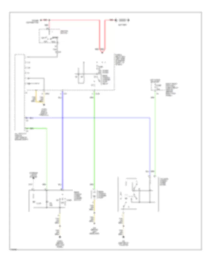 Электросхема заднего стеклоочистителя дворника и омывателя для Mercedes-Benz ML320 2002
