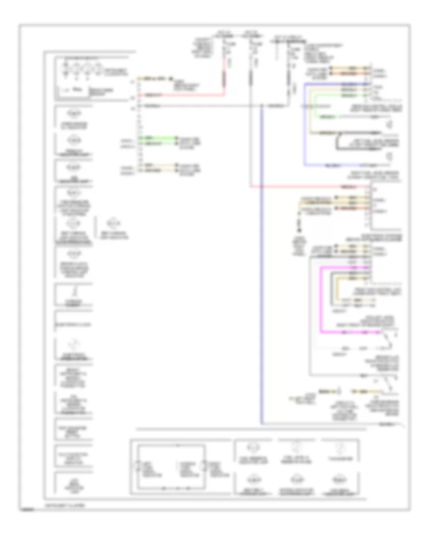 Instrument Cluster Wiring Diagram 1 of 2 for Mercedes Benz R350 4Matic 2011