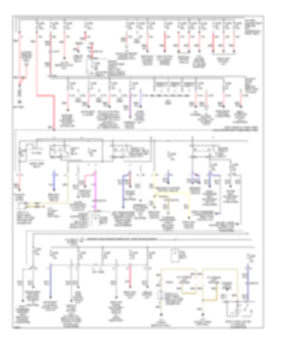 Power Distribution Wiring Diagram 1 of 3 for Mercedes Benz R350 4Matic 2011