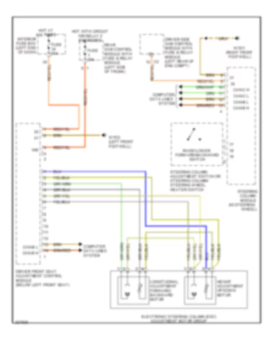 Steering Column Memory Wiring Diagram Early Production for Mercedes Benz E320 4Matic 2003