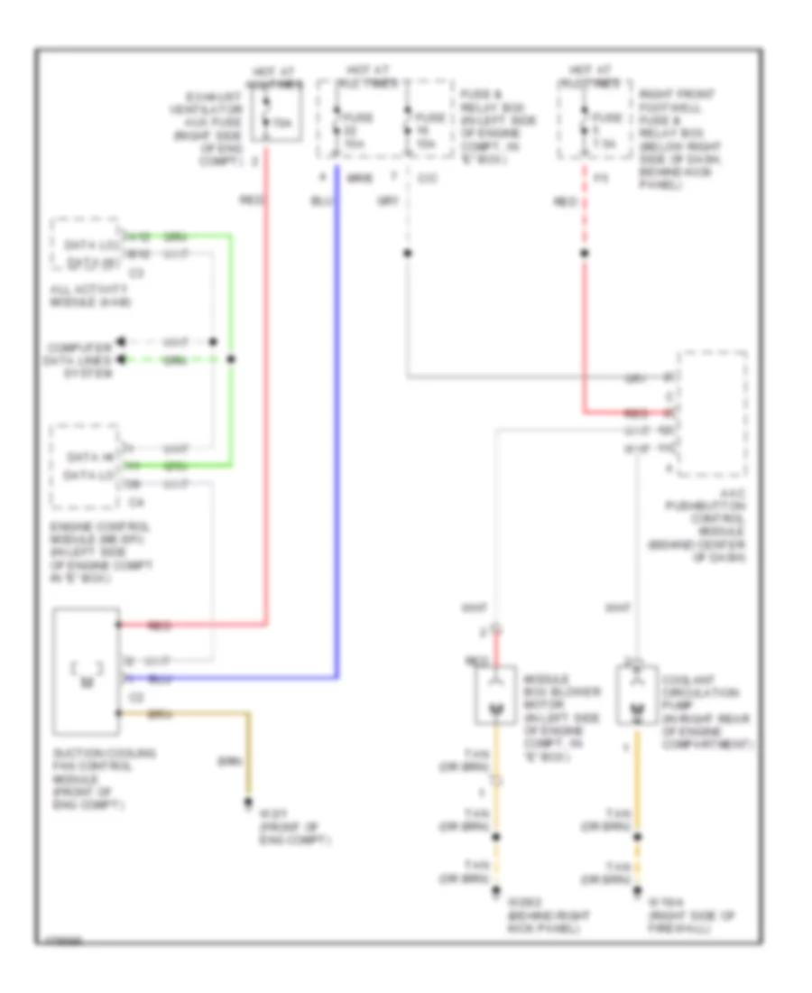 Cooling Fan Wiring Diagram for Mercedes Benz ML500 2002