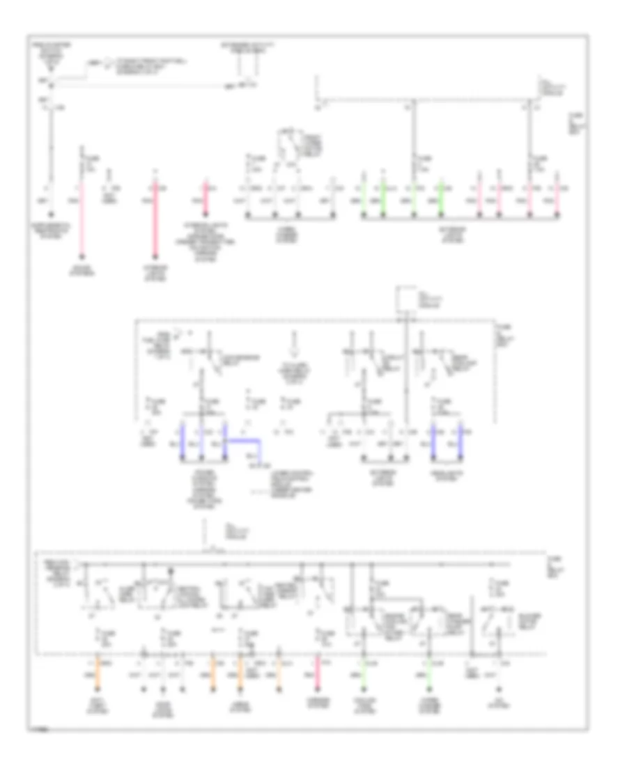 Power Distribution Wiring Diagram (2 of 4) for Mercedes-Benz ML500 2002