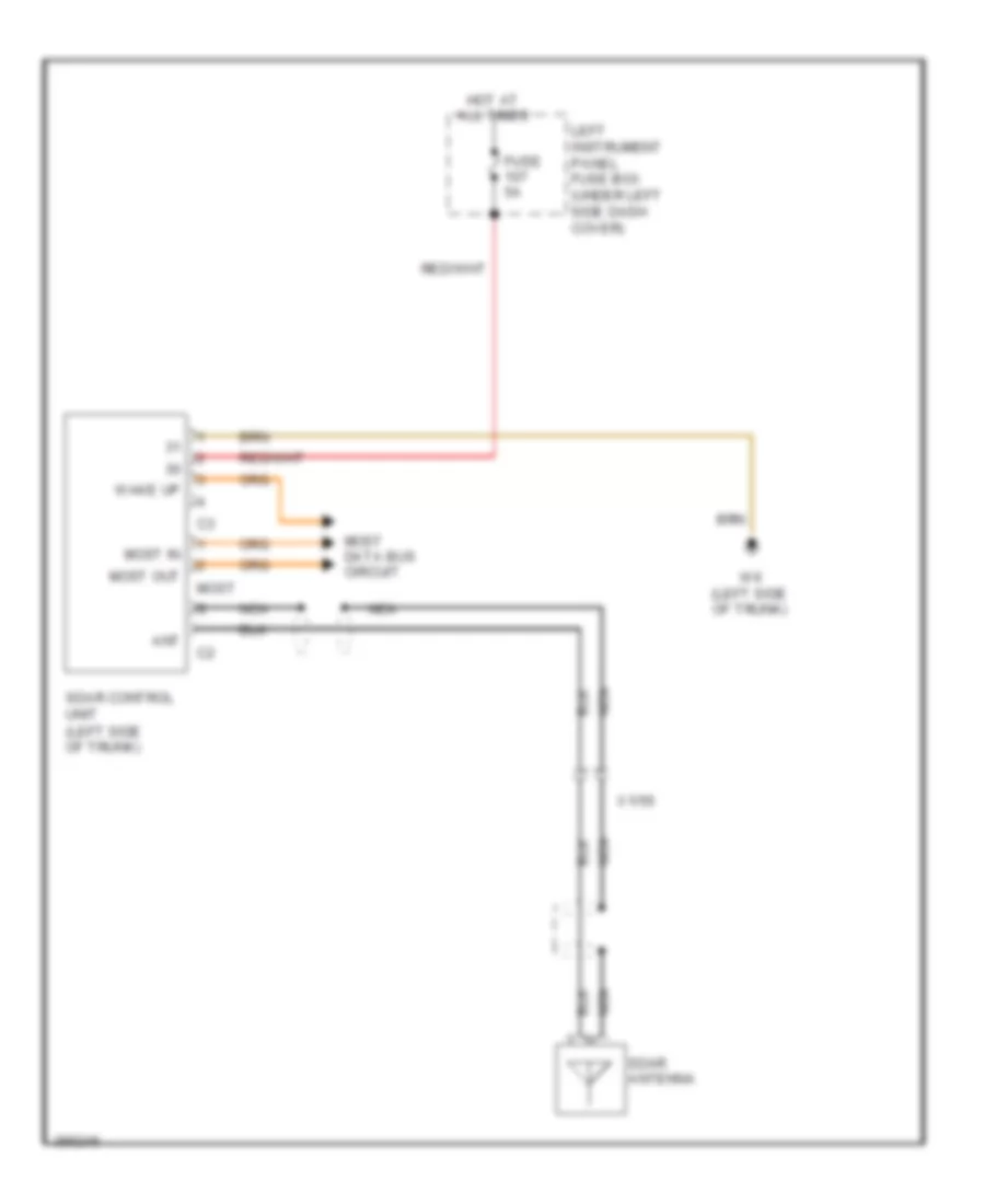 Satellite Radio Wiring Diagram for Mercedes-Benz S550 4Matic 2012