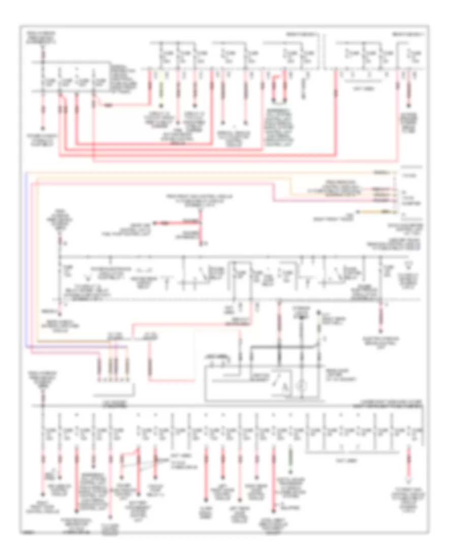 Power Distribution Wiring Diagram 2 of 4 for Mercedes Benz S400 2011