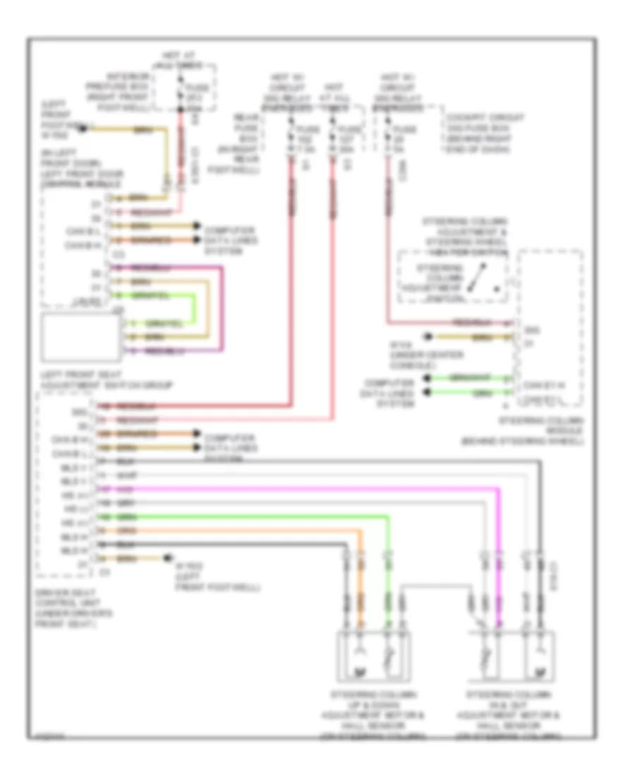 Steering Column Memory Wiring Diagram for Mercedes Benz ML550 2013