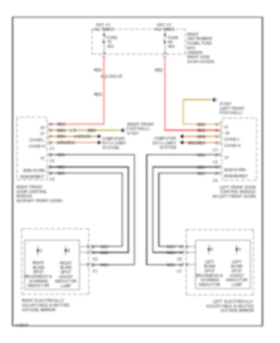 Blind Spot Information System Wiring Diagram for Mercedes Benz S350 2013