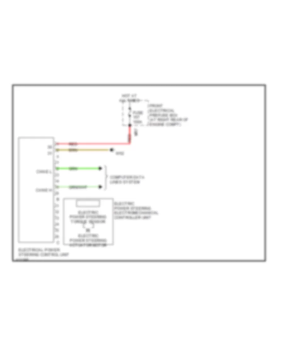 Electronic Power Steering Wiring Diagram for Mercedes Benz C250 Sport 2013