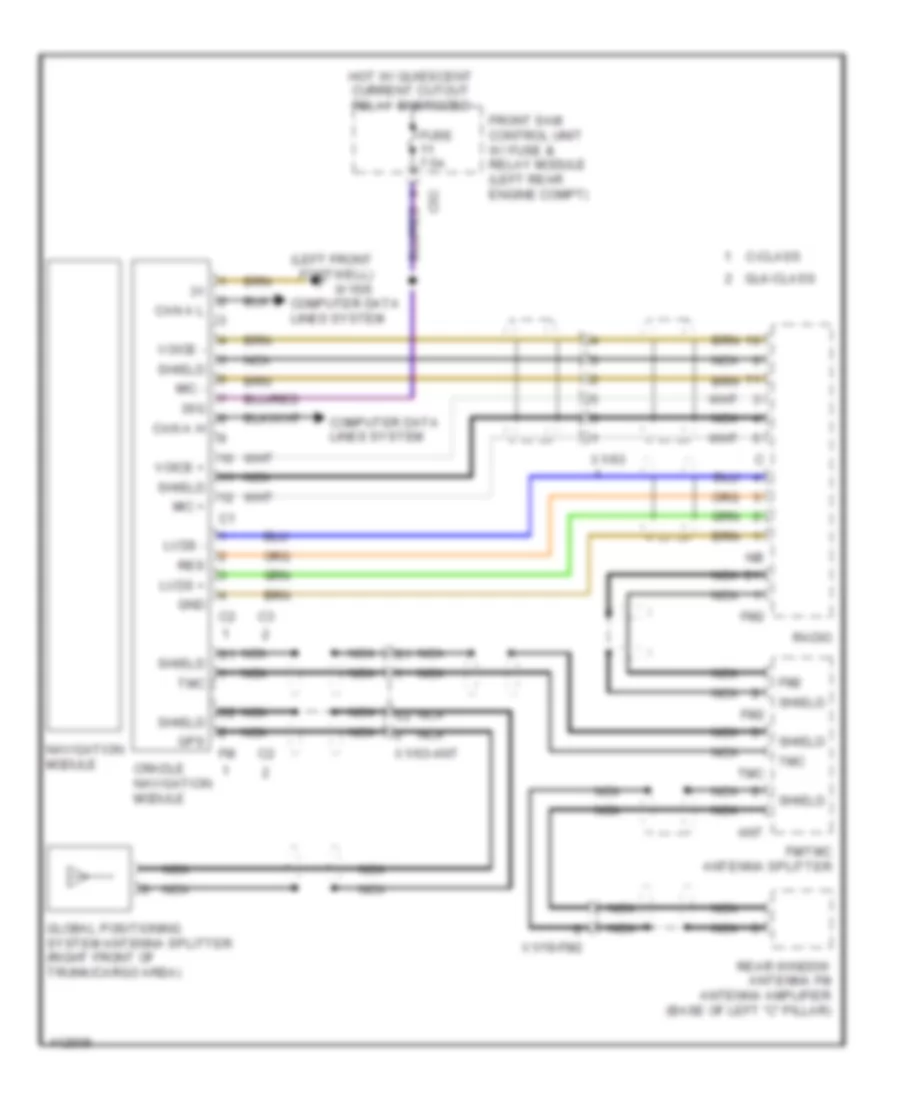 Navigation Wiring Diagram for Mercedes Benz C250 Sport 2013