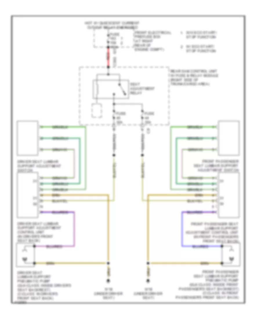 Lumbar Wiring Diagram for Mercedes Benz C250 Sport 2013