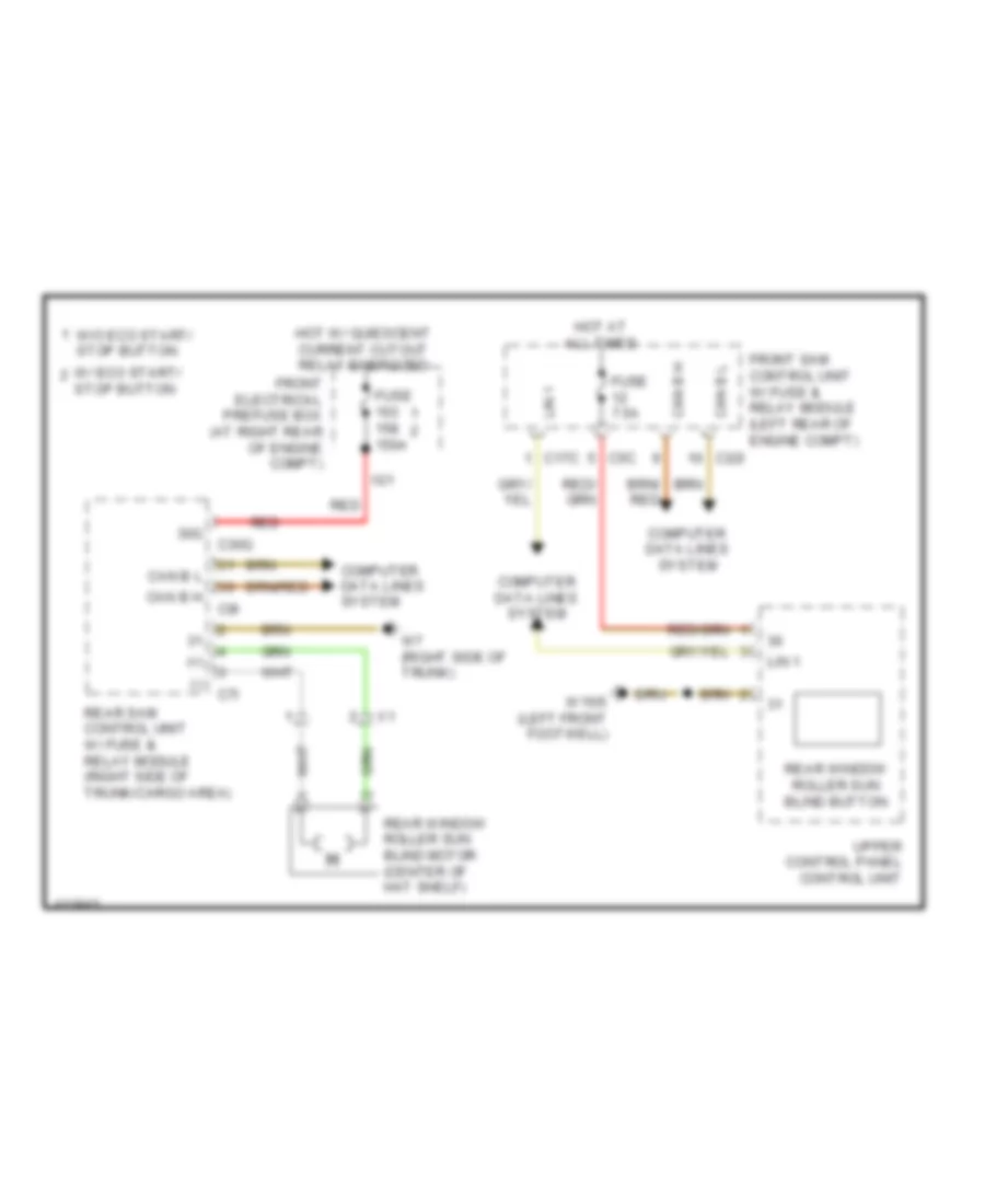 Rear Window Sun Shade Wiring Diagram for Mercedes Benz C250 Sport 2013