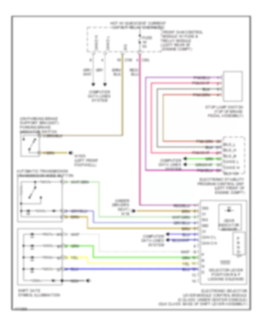 Shift Interlock Wiring Diagram for Mercedes Benz C250 Sport 2013