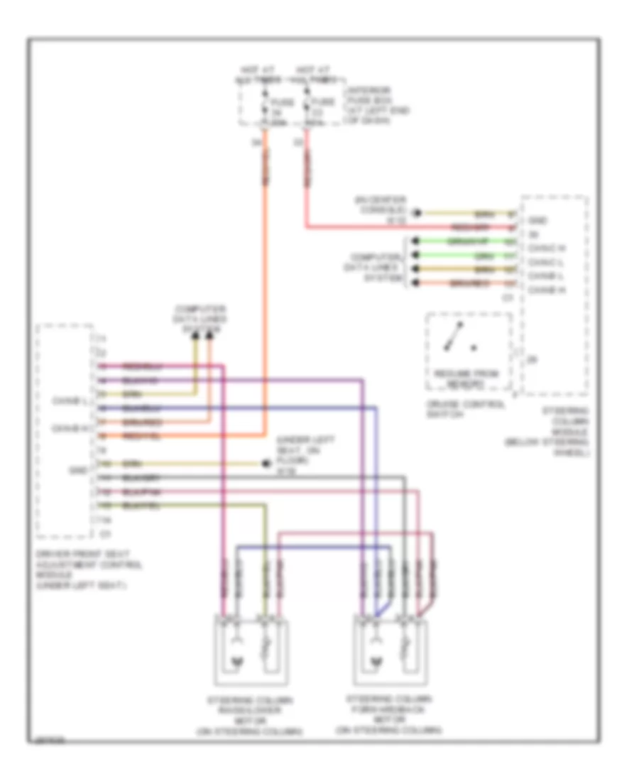 Steering Column Memory Wiring Diagram for Mercedes Benz SLK350 2005