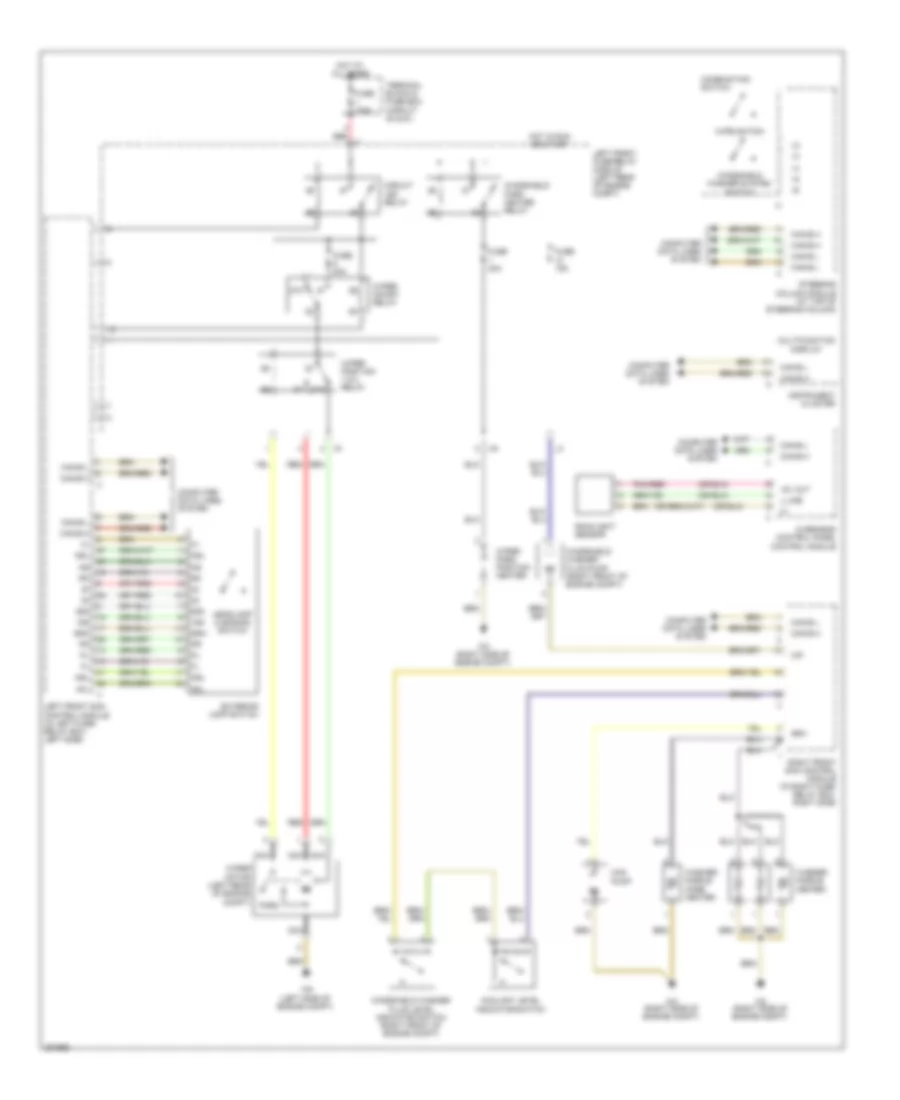 Электросхема стеклоочистителя, дворников и омывателя для Mercedes-Benz S500 2006