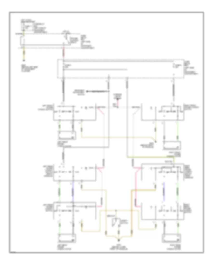 Power Window Wiring Diagram for Mercedes-Benz 300SEL 1990