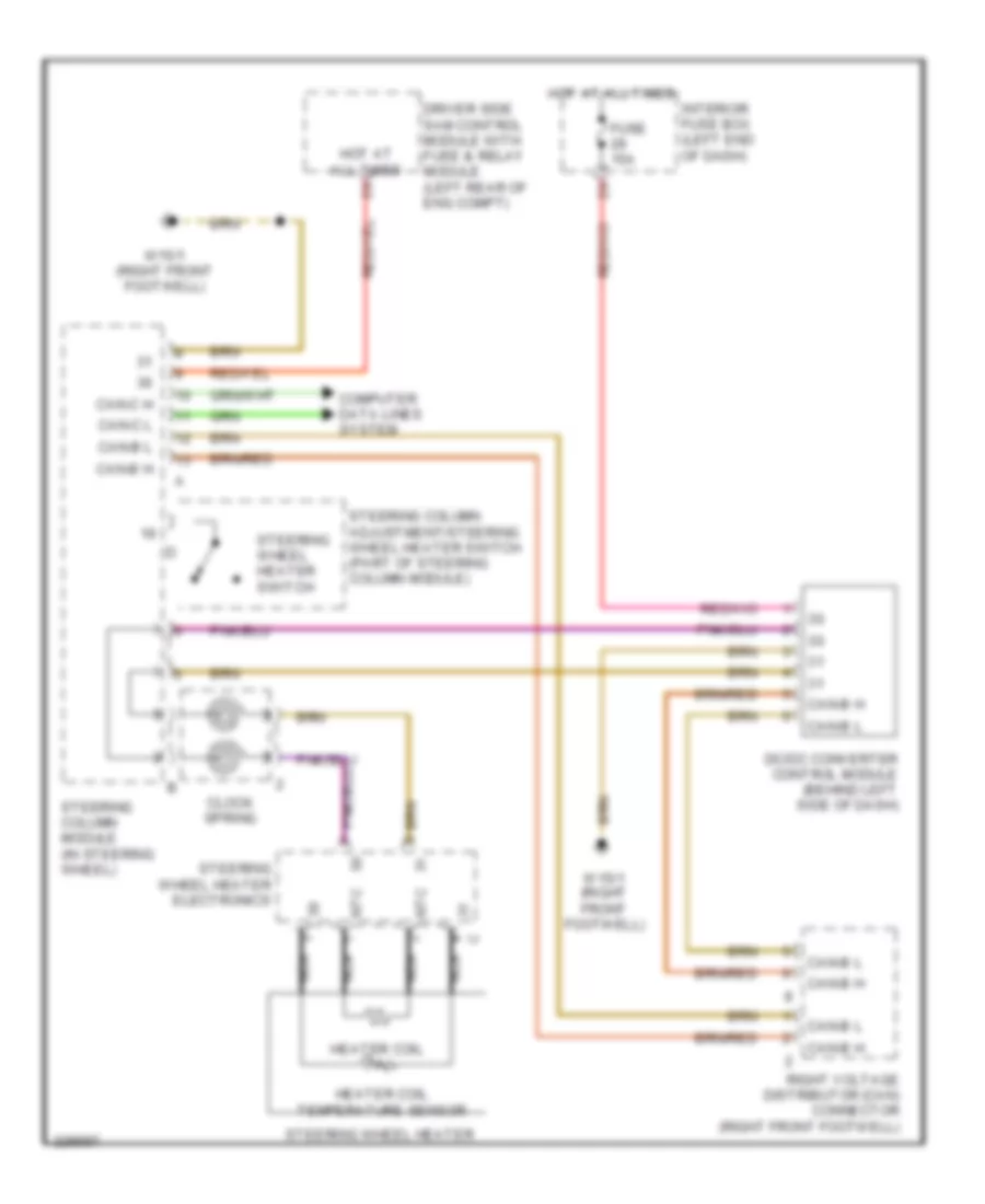 Heated Steering Wheel Wiring Diagram for Mercedes-Benz E500 2003