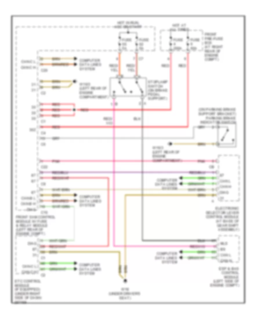 Shift Interlock Wiring Diagram for Mercedes-Benz C230 2006