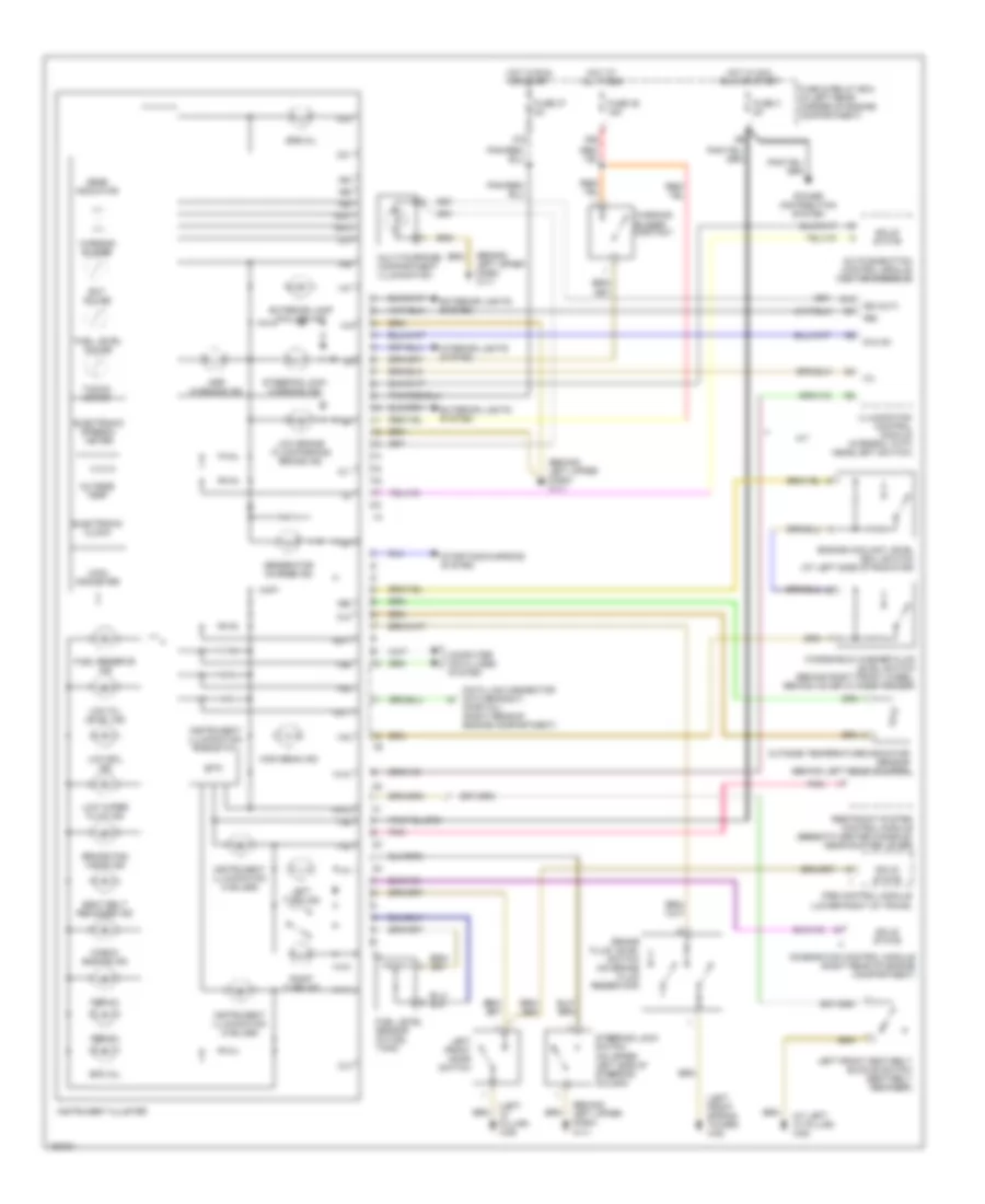 Instrument Cluster Wiring Diagram for Mercedes-Benz SLK320 2002