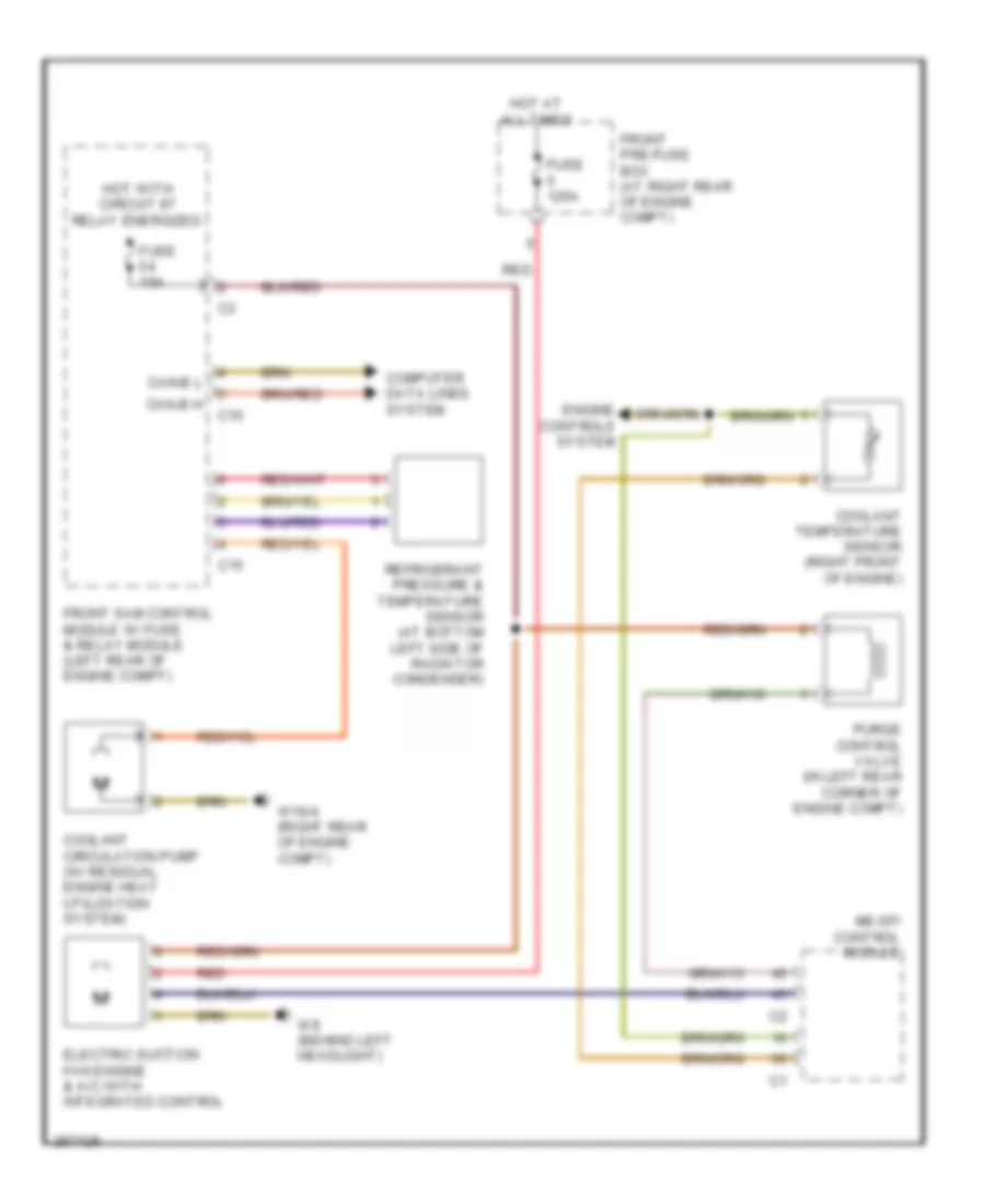 Cooling Fan Wiring Diagram for Mercedes Benz C280 4Matic 2006