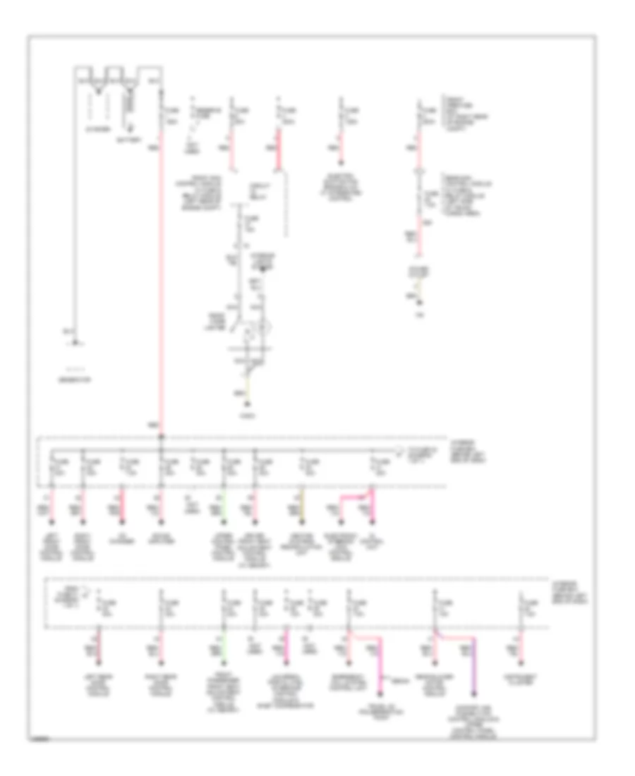 Power Distribution Wiring Diagram for Mercedes-Benz C280 4Matic 2006