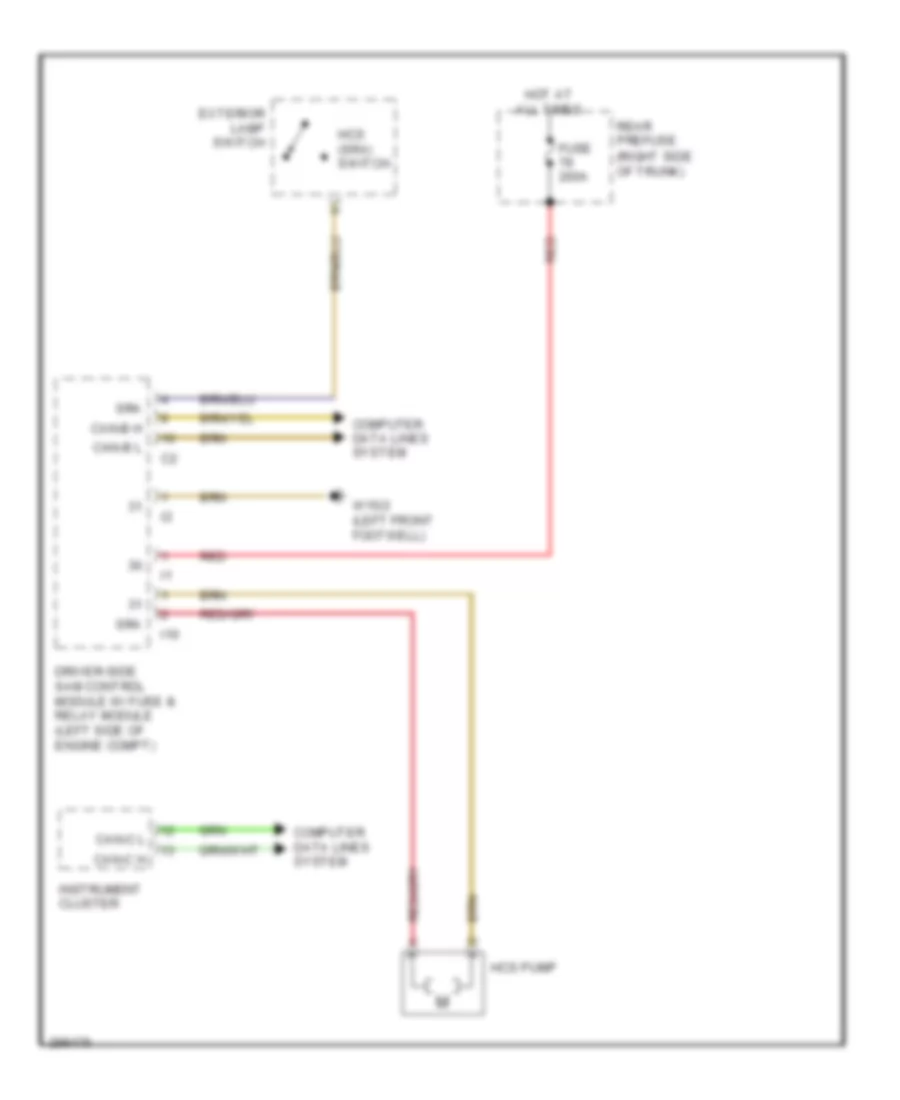 схема шайбы фары для Mercedes-Benz CLS550 2007