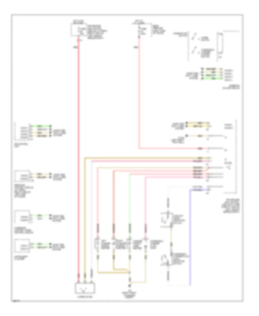 Электросхема стеклоочистителя, дворников и омывателя для Mercedes-Benz CLS550 2007