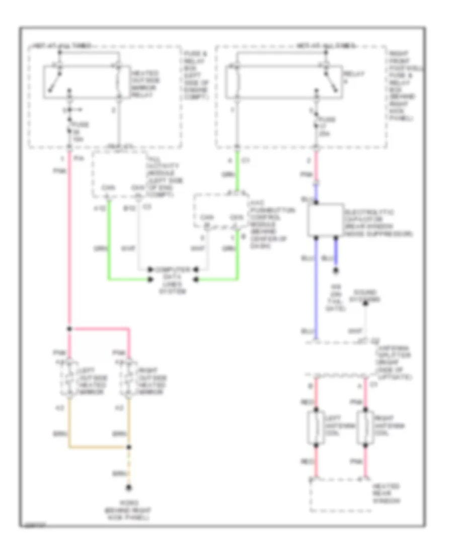 Defoggers Wiring Diagram for Mercedes-Benz ML320 2003
