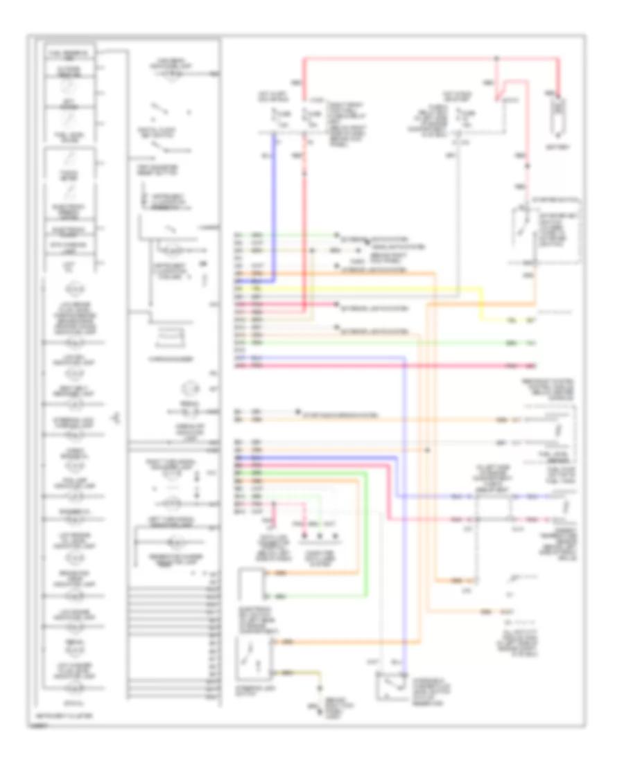 Instrument Cluster Wiring Diagram for Mercedes-Benz ML320 2003