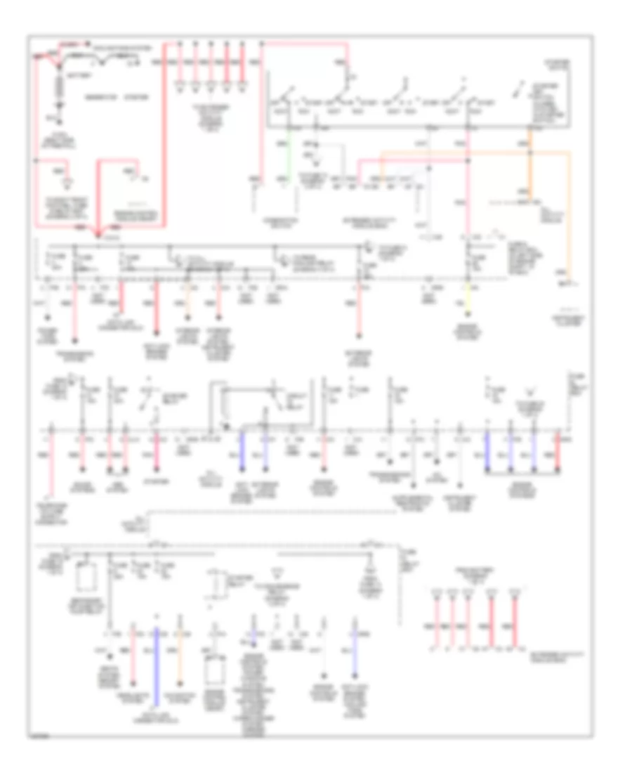 Power Distribution Wiring Diagram (1 of 4) for Mercedes-Benz ML320 2003
