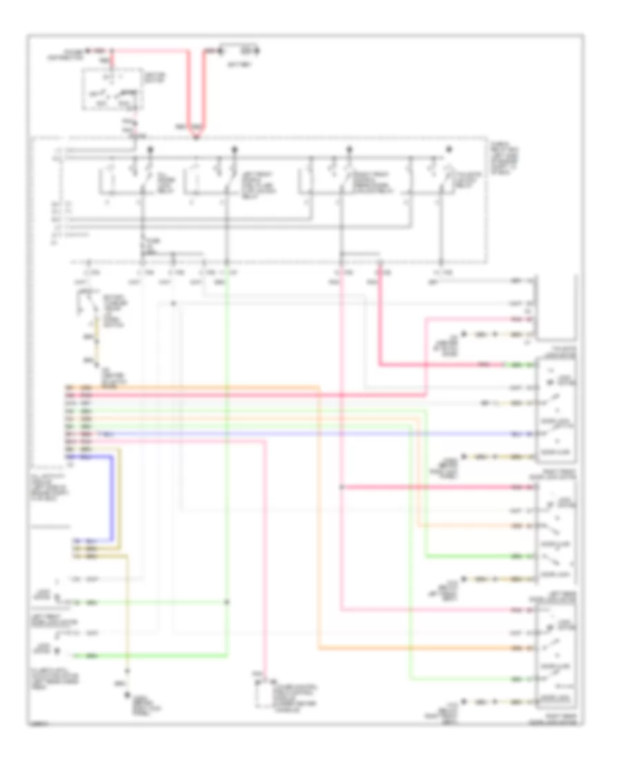 Power Door Locks Wiring Diagram for Mercedes-Benz ML320 2003