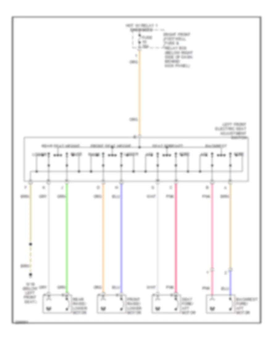 Driver Power Seat Wiring Diagram for Mercedes-Benz ML320 2003