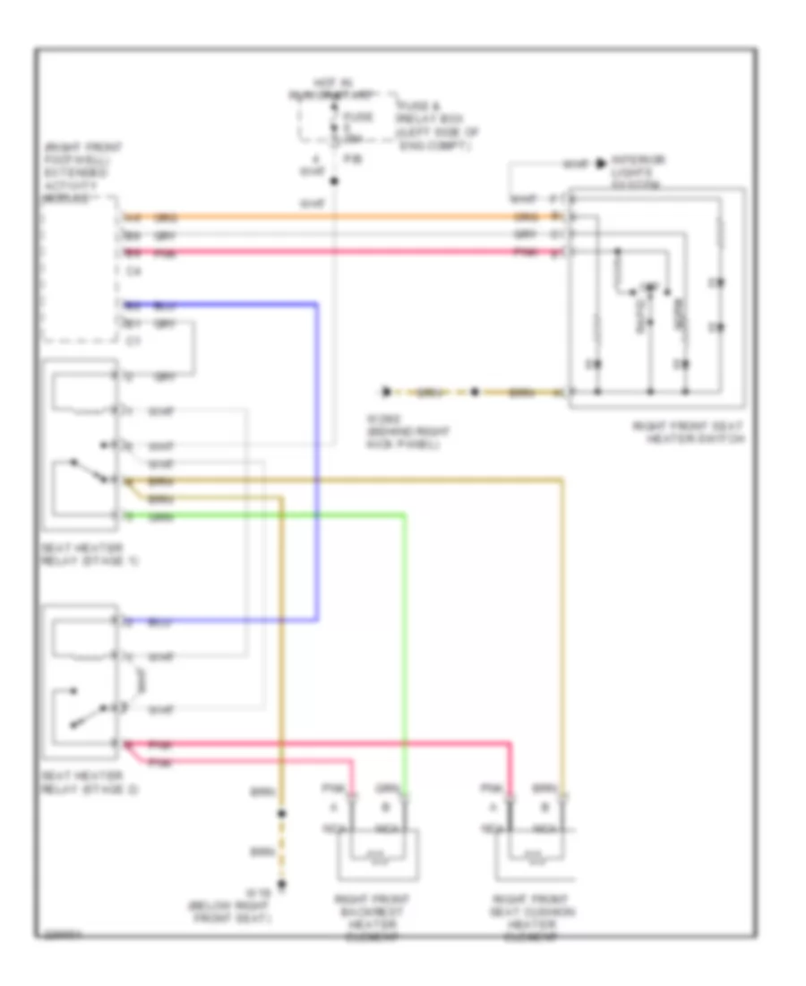 Passengers Heated Seat Wiring Diagram for Mercedes-Benz ML320 2003