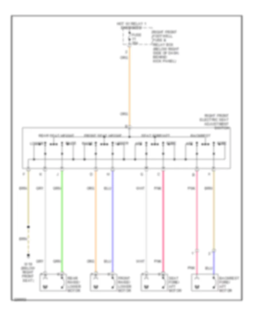 Passenger s Power Seat Wiring Diagram for Mercedes Benz ML320 2003