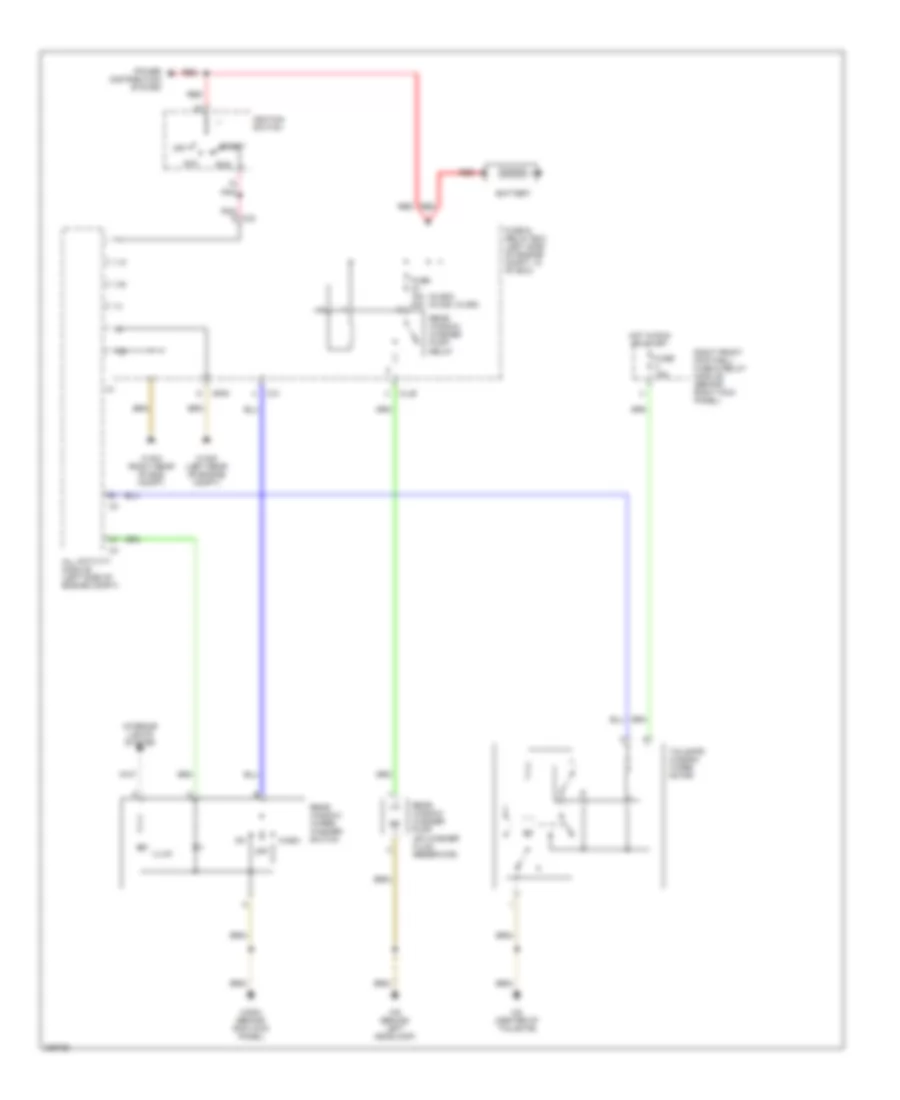 Rear Wiper Washer Wiring Diagram for Mercedes Benz ML320 2003