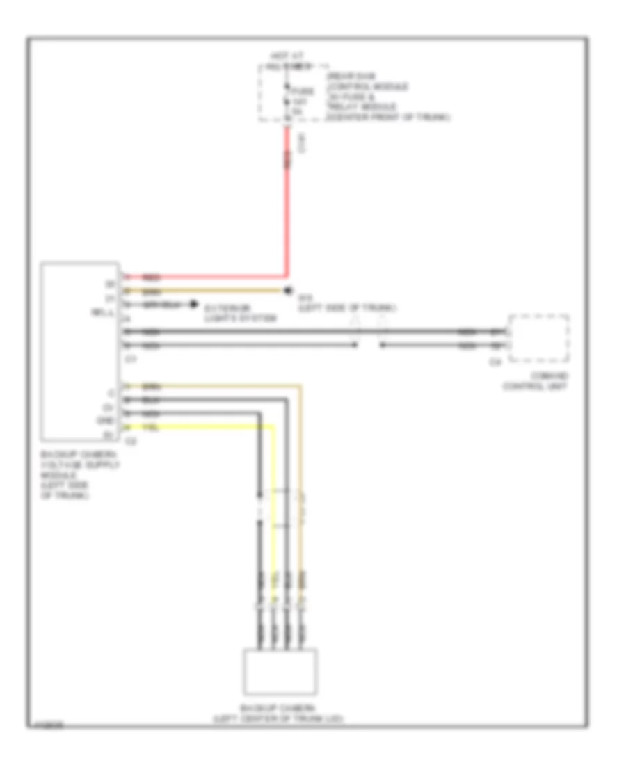 Rear Camera Wiring Diagram for Mercedes-Benz S550 4Matic 2013
