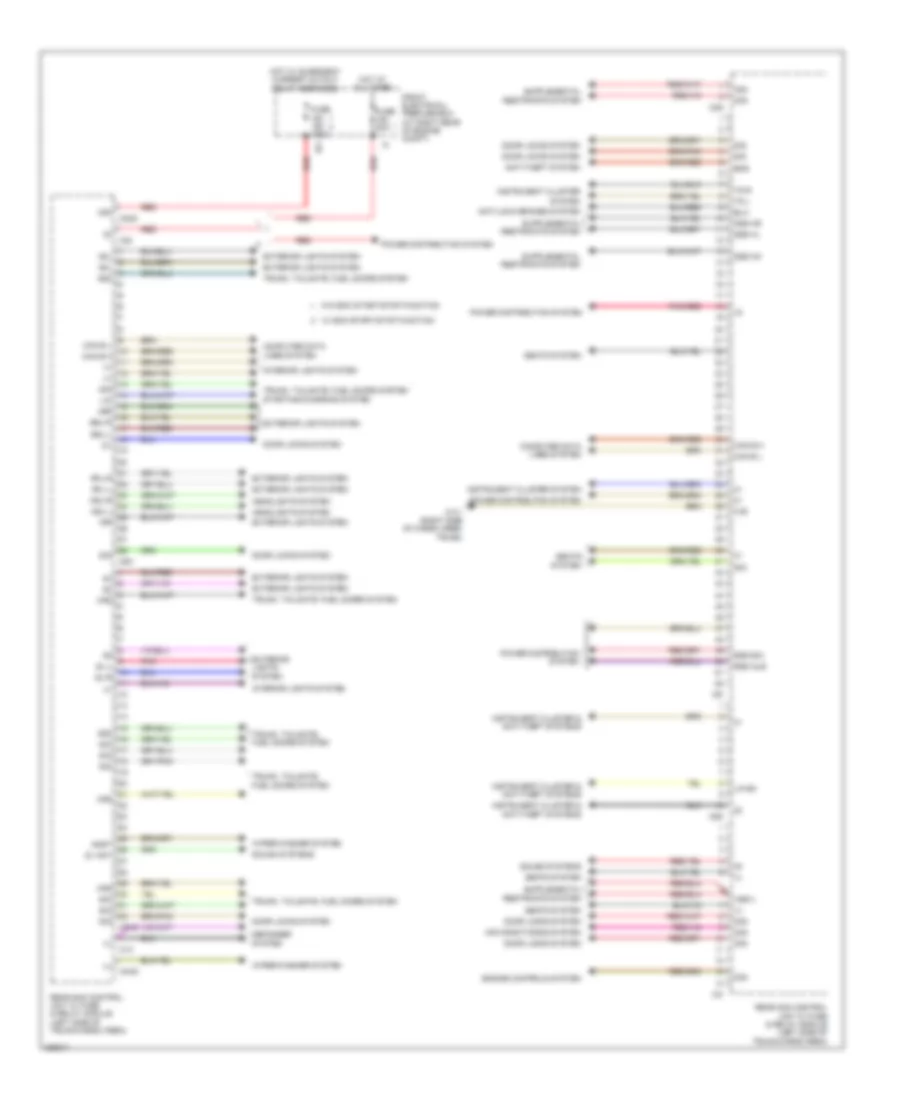 Rear SAM Control Module Wiring Diagram (1 of 2) for Mercedes-Benz C250 2012